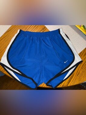 Nike Royal Blue and White Running Shorts with Black Trim